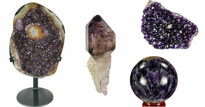 Amethyst crystals and geodes for sale