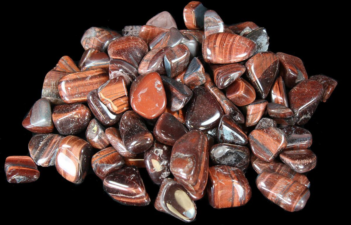 Bulk Polished Red Tiger Eye 8oz. ( 25pc.) For Sale