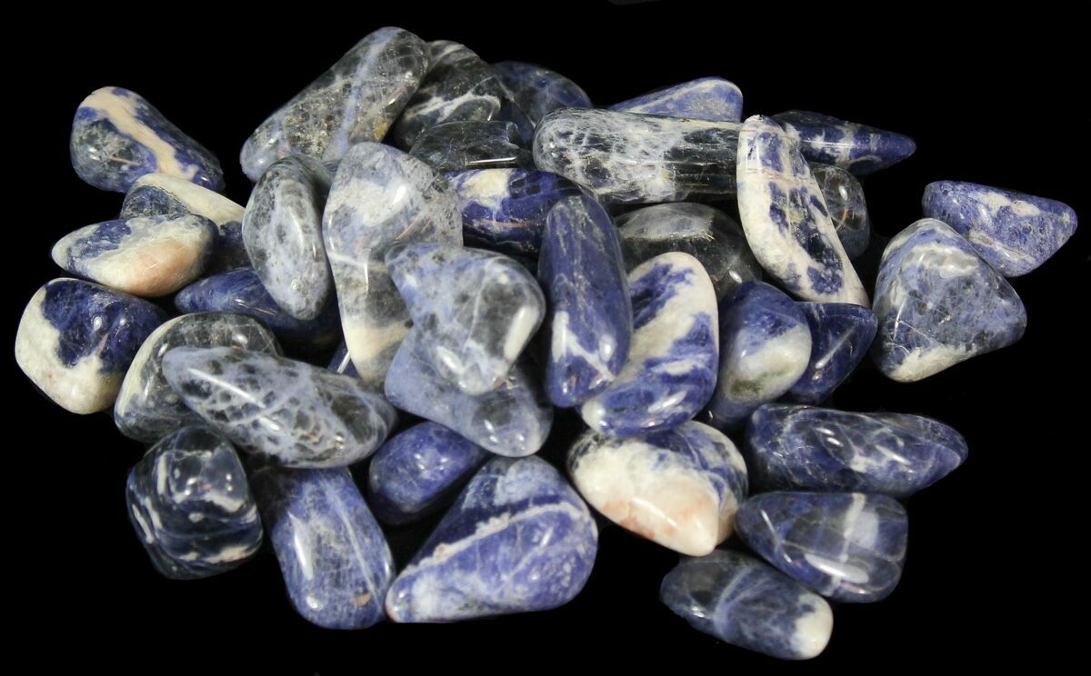 Bulk Polished Sodalite - 8oz. (~ 20pc.) For Sale - FossilEra.com