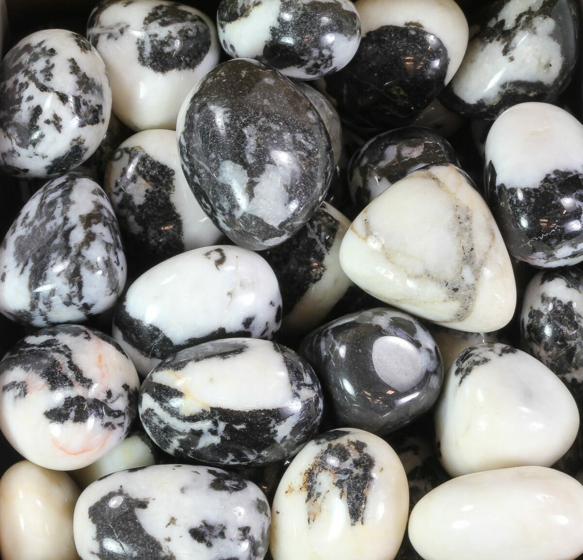 Bulk Polished Zebra Jasper 8oz. ( 14pc.) For Sale