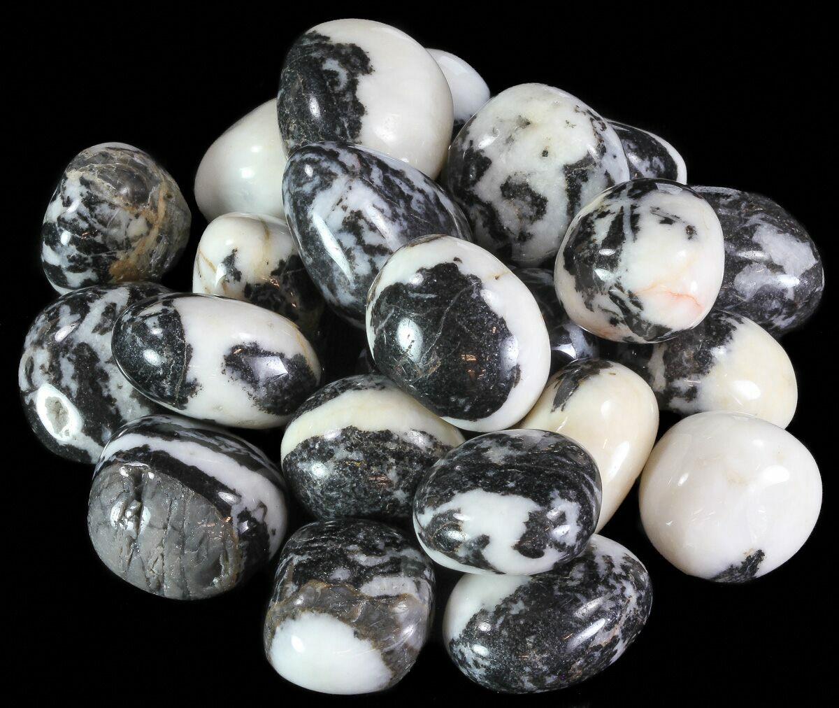 Bulk Polished Zebra Jasper 8oz. ( 14pc.) For Sale