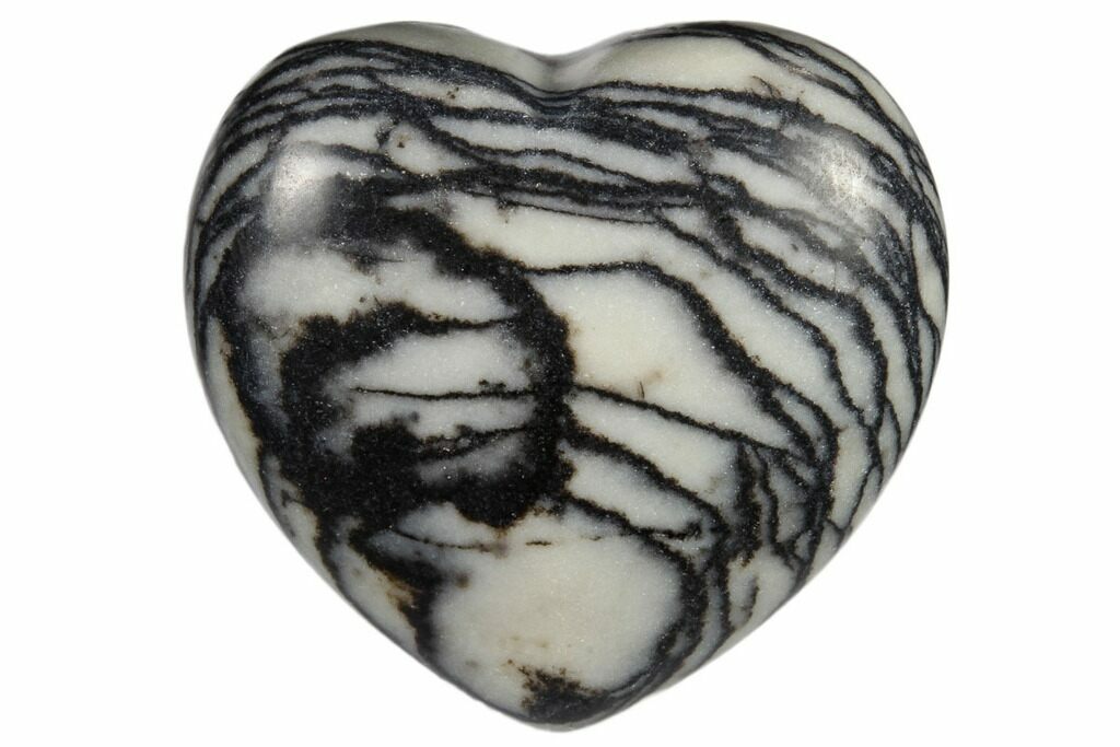 1.6" Polished Zebra Jasper Heart For Sale - FossilEra.com