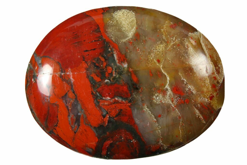 Very Rare Natural Red Brecciated Jasper Excellent Stone Hand Polish Gemstone Use For Jewelry 33 Ct 38 X 21 mm #2996