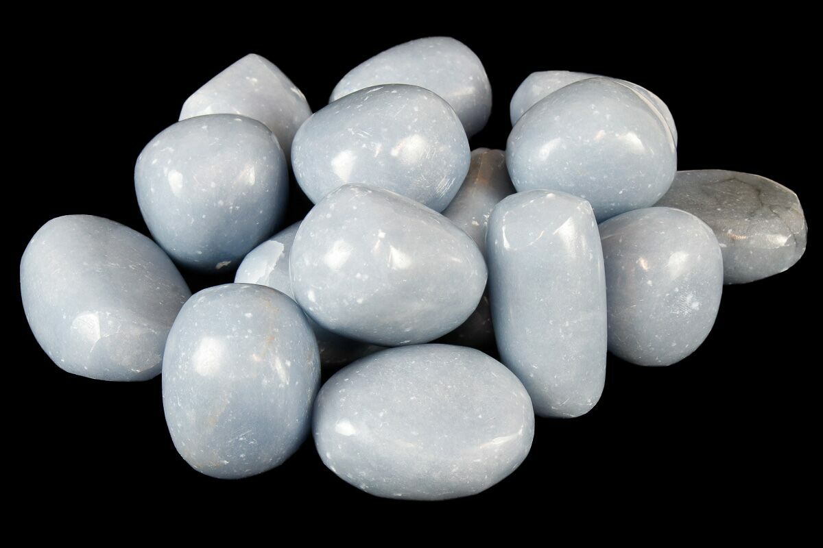 Pendentif Angélite / Anhydrite 106 Carats - Cabochon De Madagascar, Neuf étiqueté