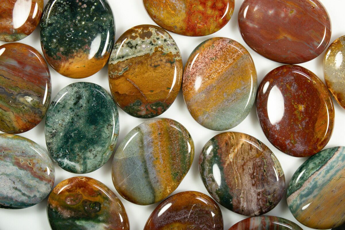 Polished Ocean Jasper Worry Stones For Sale - FossilEra.com