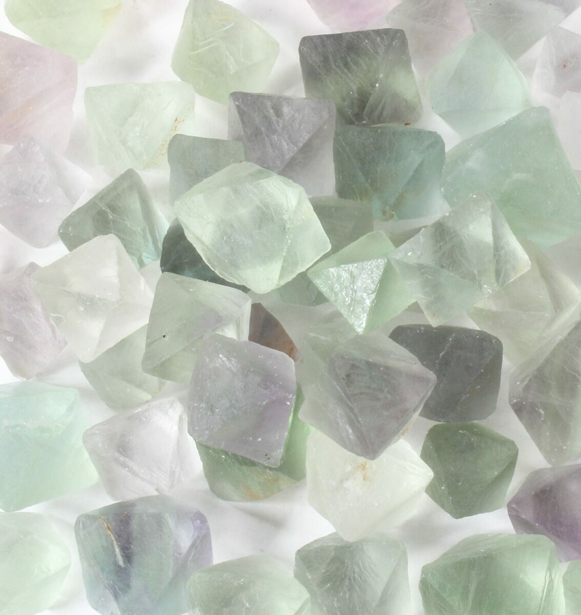 Bulk Green Fluorite Octahedral Crystals 25 Pack For Sale