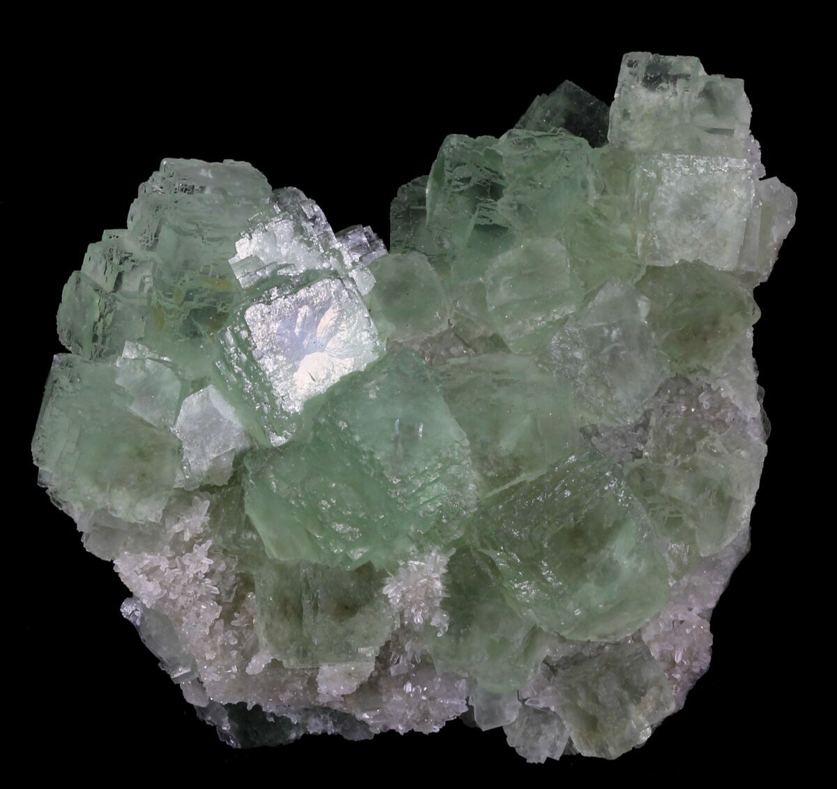 3.77" Sea Green Fluorite on Quartz China For Sale (32494