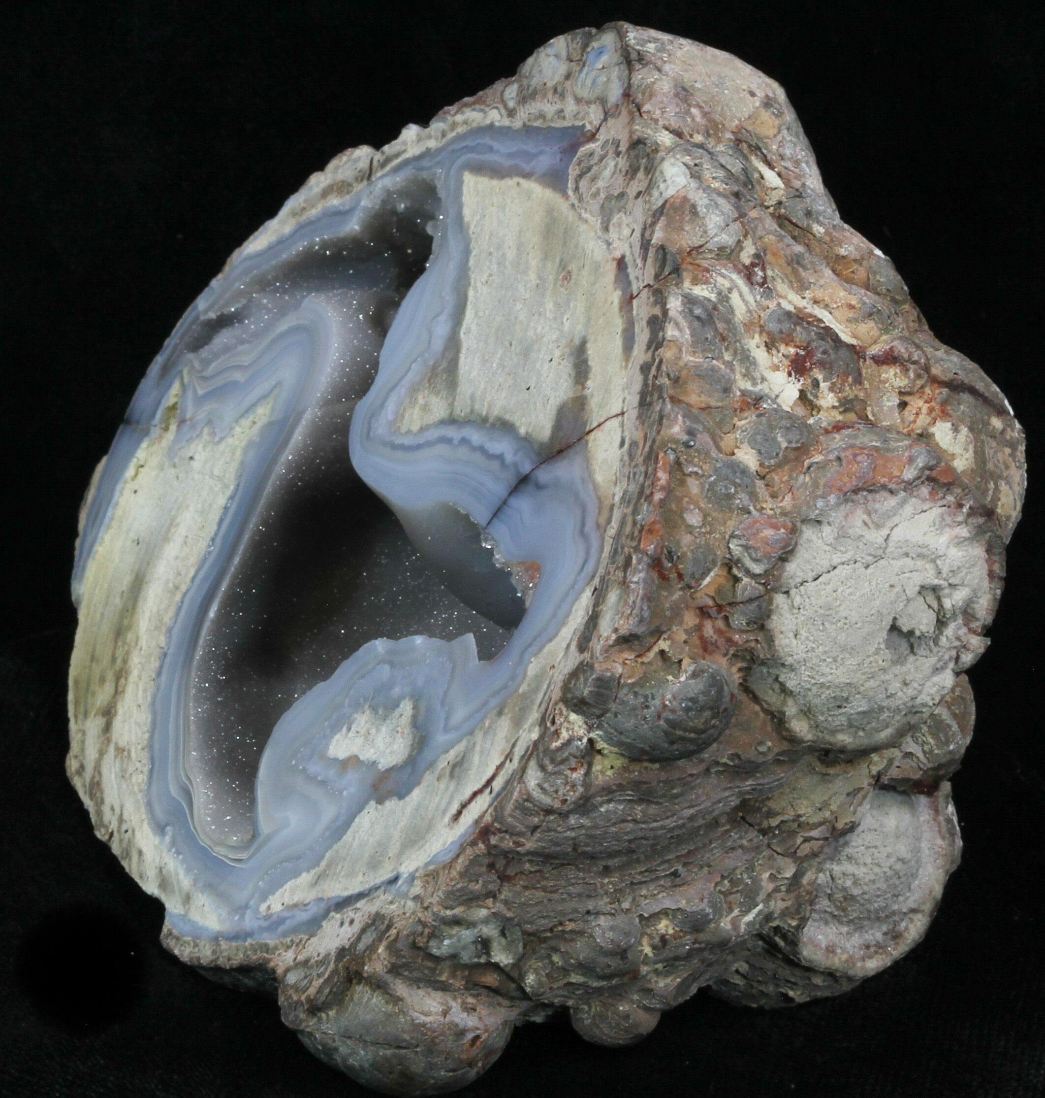 4.1" Crystal Filled Dugway Geode (Polished Half) For Sale (33168)