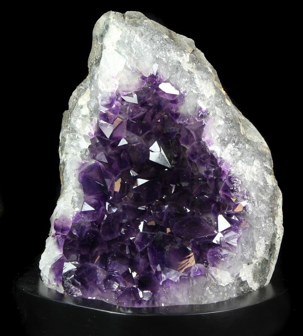 6.8" Amethyst Cluster On Wood Base Large Crystals For Sale (36657