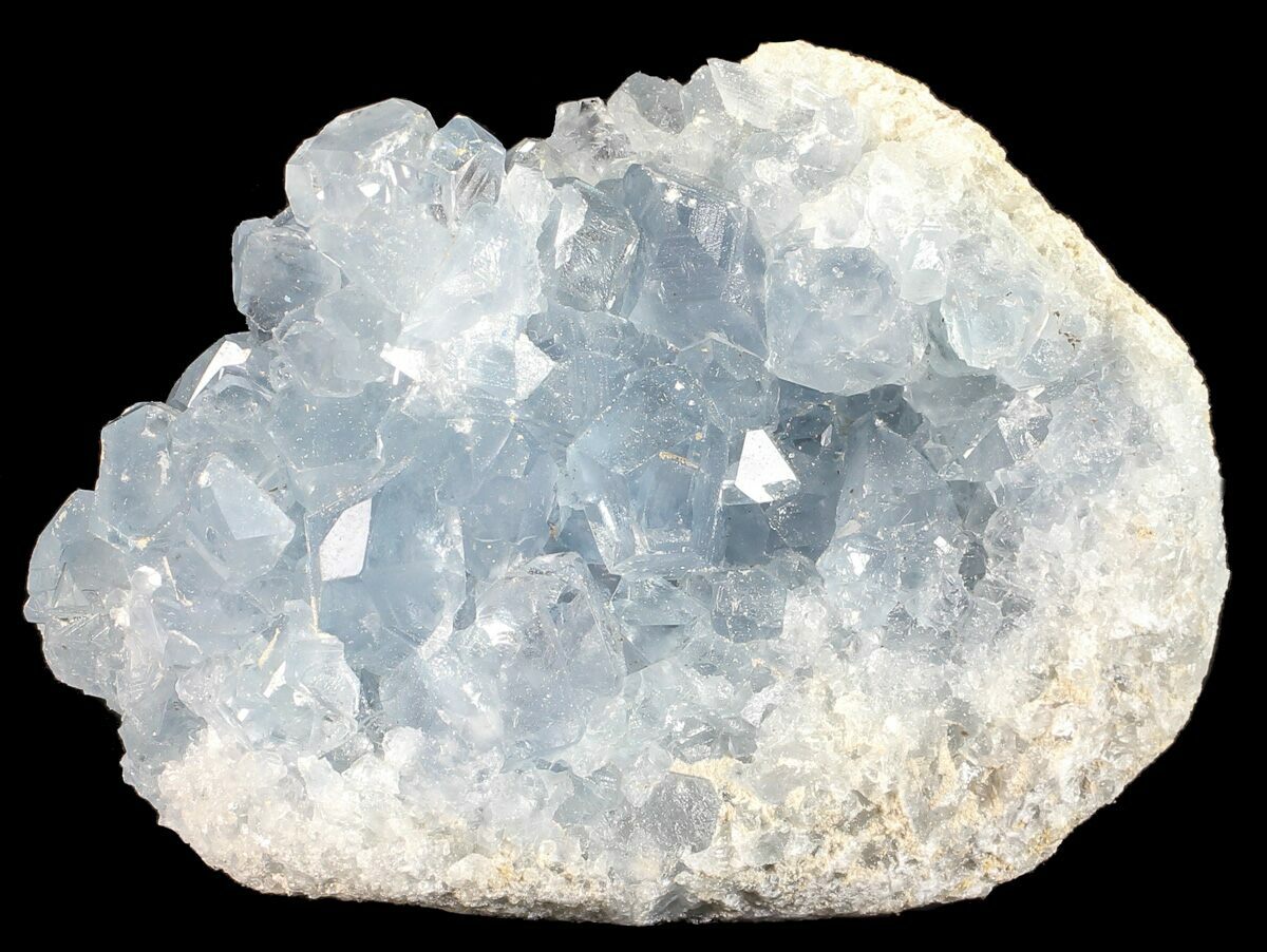 3" Sky Blue Celestite Crystal Cluster Madagascar For Sale (54802