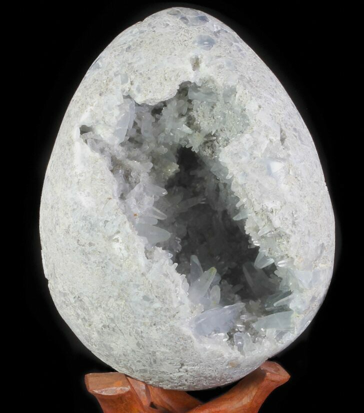 9.3" Crystal Filled Celestite "Egg" Geode For Sale (59361)