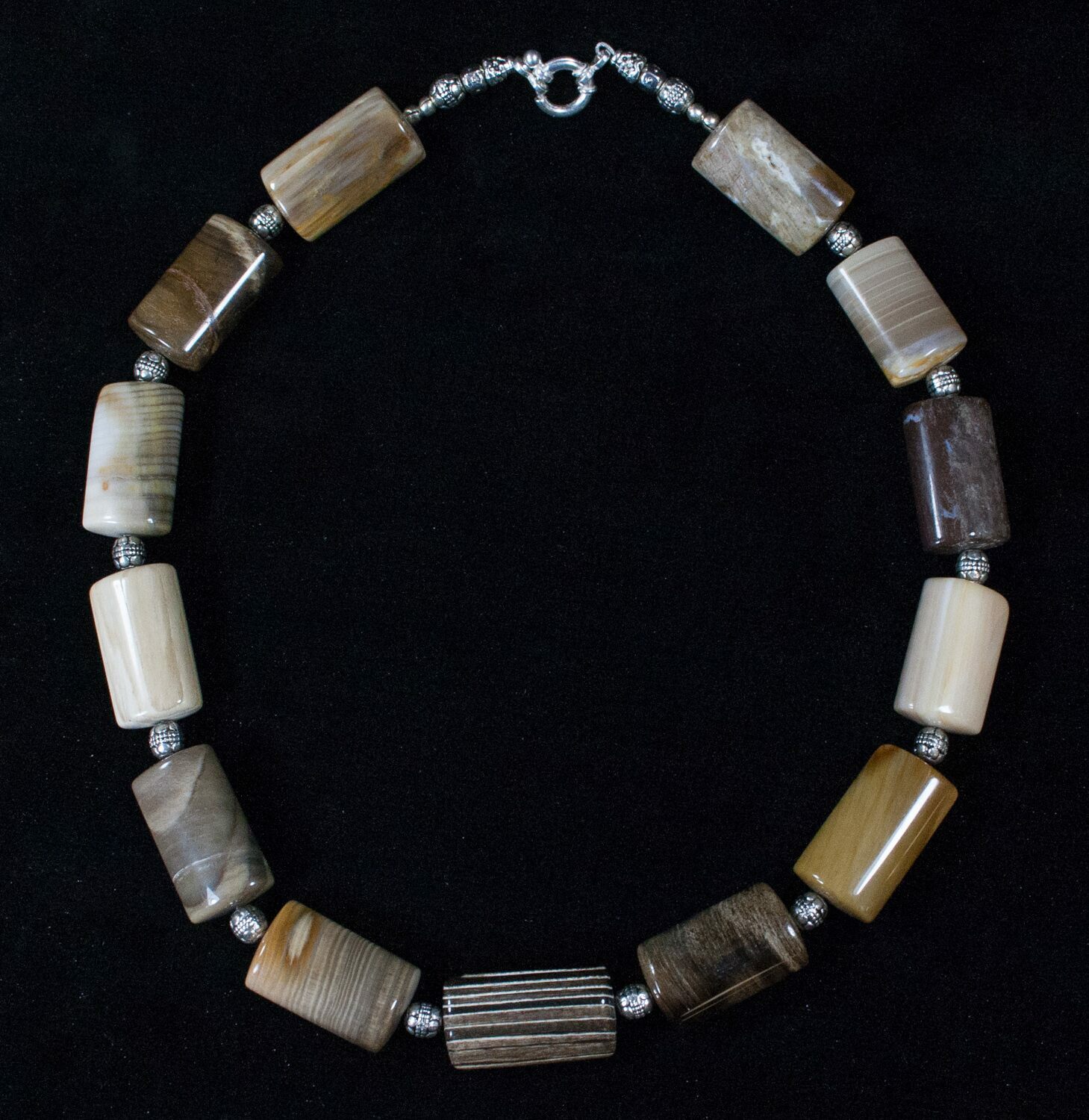 Beautiful Oregon Petrified Wood Necklace For Sale (15789)