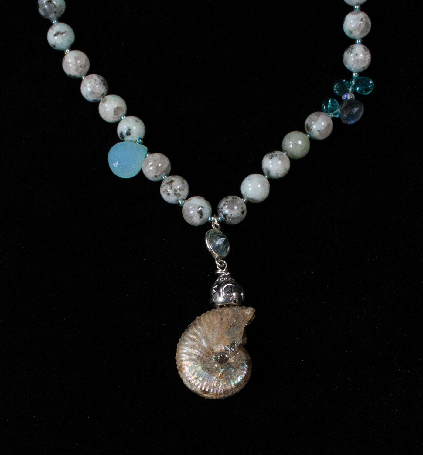 Beautiful South Dakota Fossil Ammonite Necklace For Sale (#15791 ...